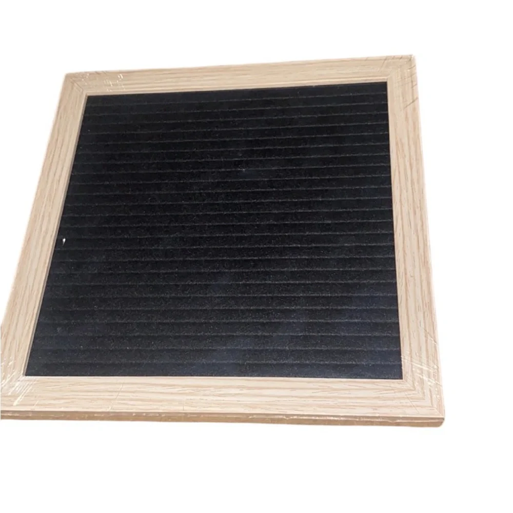 Black Felt Letter Board with Wooden Frame